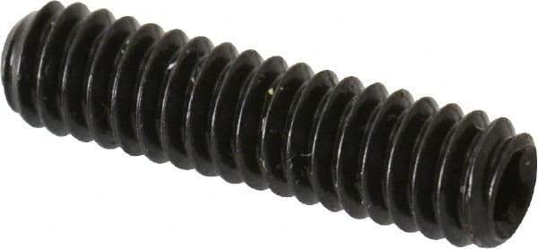 Made in USA - #5-40 UNC, 1/2" Length Under Head, Cup Point Set Screw - Grade 8 Alloy Steel, 1/16" Key - Industrial Tool & Supply