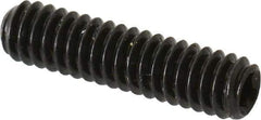 Made in USA - #5-40 UNC, 1/2" Length Under Head, Cup Point Set Screw - Grade 8 Alloy Steel, 1/16" Key - Industrial Tool & Supply