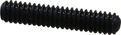 Made in USA - #5-40 UNC, 5/8" Length Under Head, Cup Point Set Screw - Grade 8 Alloy Steel, 1/16" Key - Industrial Tool & Supply