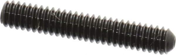 Made in USA - #5-40 UNC, 3/4" Length Under Head, Cup Point Set Screw - Grade 8 Alloy Steel, 1/16" Key - Industrial Tool & Supply