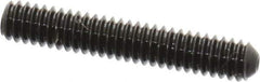 Made in USA - #5-40 UNC, 3/4" Length Under Head, Cup Point Set Screw - Grade 8 Alloy Steel, 1/16" Key - Industrial Tool & Supply