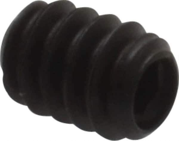 Made in USA - #6-32 UNC, 3/16" Length Under Head, Cup Point Set Screw - Grade 8 Alloy Steel, 1/16" Key - Industrial Tool & Supply