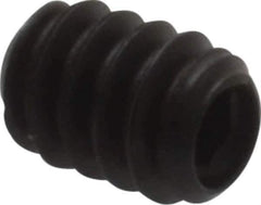Made in USA - #6-32 UNC, 3/16" Length Under Head, Cup Point Set Screw - Grade 8 Alloy Steel, 1/16" Key - Industrial Tool & Supply