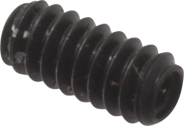 Made in USA - #6-32 UNC, 5/16" Length Under Head, Cup Point Set Screw - Grade 8 Alloy Steel, 1/16" Key - Industrial Tool & Supply
