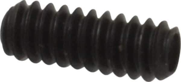 Made in USA - #6-32 UNC, 3/8" Length Under Head, Cup Point Set Screw - Grade 8 Alloy Steel, 1/16" Key - Industrial Tool & Supply