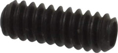 Made in USA - #6-32 UNC, 3/8" Length Under Head, Cup Point Set Screw - Grade 8 Alloy Steel, 1/16" Key - Industrial Tool & Supply