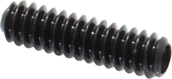Made in USA - #6-32 UNC, 1/2" Length Under Head, Cup Point Set Screw - Grade 8 Alloy Steel, 1/16" Key - Industrial Tool & Supply