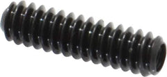 Made in USA - #6-32 UNC, 1/2" Length Under Head, Cup Point Set Screw - Grade 8 Alloy Steel, 1/16" Key - Industrial Tool & Supply