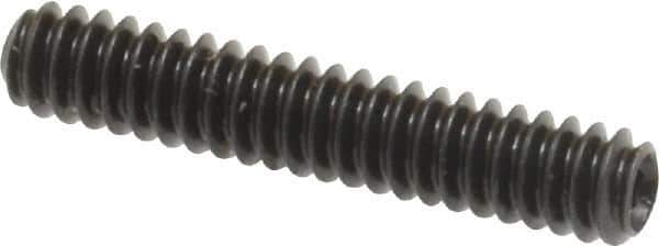 Made in USA - #6-32 UNC, 3/4" Length Under Head, Cup Point Set Screw - Grade 8 Alloy Steel, 1/16" Key - Industrial Tool & Supply