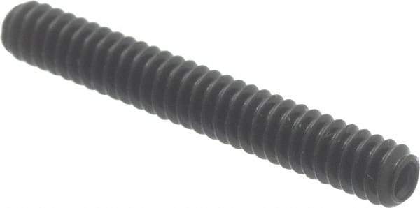 Made in USA - #6-32 UNC, 1" Length Under Head, Cup Point Set Screw - Grade 8 Alloy Steel, 1/16" Key - Industrial Tool & Supply