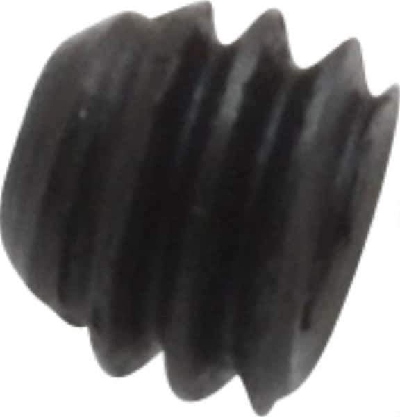 Made in USA - #8-32 UNC, 1/8" Length Under Head, Cup Point Set Screw - Grade 8 Alloy Steel, 5/64" Key - Industrial Tool & Supply