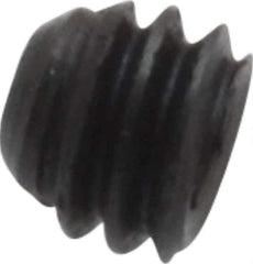Made in USA - #8-32 UNC, 1/8" Length Under Head, Cup Point Set Screw - Grade 8 Alloy Steel, 5/64" Key - Industrial Tool & Supply