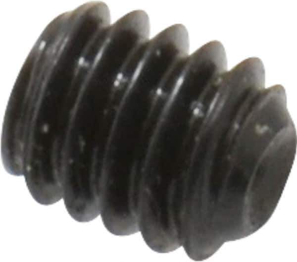 Made in USA - #8-32 UNC, 3/16" Length Under Head, Cup Point Set Screw - Grade 8 Alloy Steel, 5/64" Key - Industrial Tool & Supply