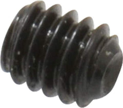 Made in USA - #8-32 UNC, 3/16" Length Under Head, Cup Point Set Screw - Grade 8 Alloy Steel, 5/64" Key - Industrial Tool & Supply