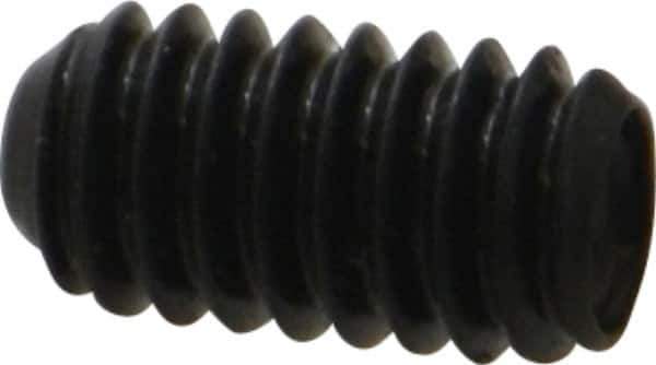 Made in USA - #8-32 UNC, 5/16" Length Under Head, Cup Point Set Screw - Grade 8 Alloy Steel, 5/64" Key - Industrial Tool & Supply