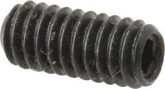 Made in USA - #8-32 UNC, 3/8" Length Under Head, Cup Point Set Screw - Grade 8 Alloy Steel, 5/64" Key - Industrial Tool & Supply