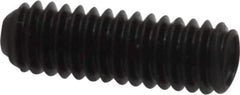 Made in USA - #8-32 UNC, 1/2" Length Under Head, Cup Point Set Screw - Grade 8 Alloy Steel, 5/64" Key - Industrial Tool & Supply