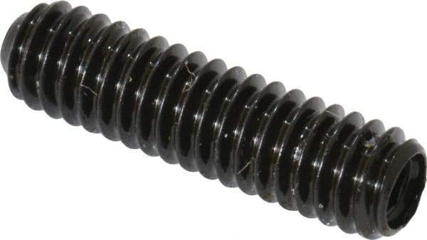 Made in USA - #8-32 UNC, 5/8" Length Under Head, Cup Point Set Screw - Grade 8 Alloy Steel, 5/64" Key - Industrial Tool & Supply
