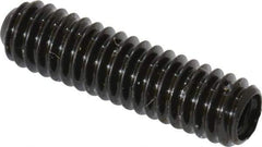 Made in USA - #8-32 UNC, 5/8" Length Under Head, Cup Point Set Screw - Grade 8 Alloy Steel, 5/64" Key - Industrial Tool & Supply