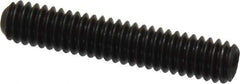 Made in USA - #8-32 UNC, 7/8" Length Under Head, Cup Point Set Screw - Grade 8 Alloy Steel, 5/64" Key - Industrial Tool & Supply