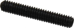 Made in USA - #8-32 UNC, 1" Length Under Head, Cup Point Set Screw - Grade 8 Alloy Steel, 5/64" Key - Industrial Tool & Supply