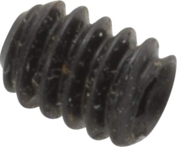 Made in USA - #10-24 UNC, 1/4" Length Under Head, Cup Point Set Screw - Grade 8 Alloy Steel, 3/32" Key - Industrial Tool & Supply