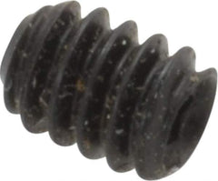 Made in USA - #10-24 UNC, 1/4" Length Under Head, Cup Point Set Screw - Grade 8 Alloy Steel, 3/32" Key - Industrial Tool & Supply