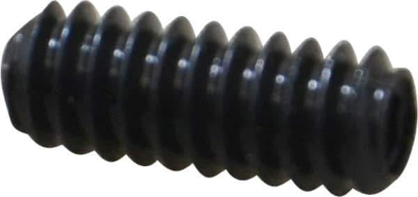 Made in USA - #10-24 UNC, 1/2" Length Under Head, Cup Point Set Screw - Grade 8 Alloy Steel, 3/32" Key - Industrial Tool & Supply