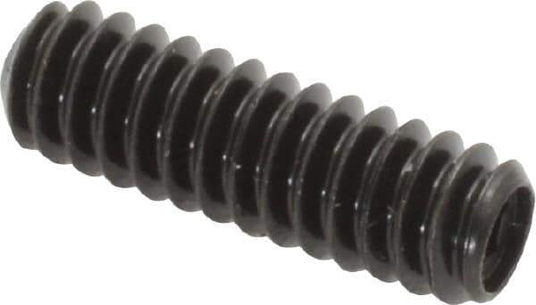 Made in USA - #10-24 UNC, 5/8" Length Under Head, Cup Point Set Screw - Grade 8 Alloy Steel, 3/32" Key - Industrial Tool & Supply