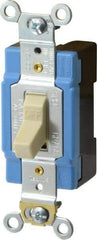 Cooper Wiring Devices - 1 Pole, 120 to 277 VAC, 15 Amp, Industrial Grade, Toggle, Wall and Dimmer Light Switch - 1.31 Inch Wide x 3.28 Inch High - Industrial Tool & Supply