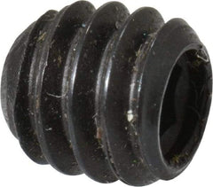 Made in USA - 1/4-20 UNC, 1/4" Length Under Head, Cup Point Set Screw - Grade 8 Alloy Steel, 1/8" Key - Industrial Tool & Supply