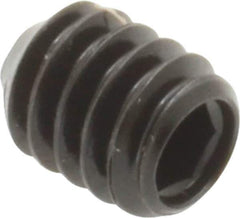 Made in USA - 1/4-20 UNC, 5/16" Length Under Head, Cup Point Set Screw - Grade 8 Alloy Steel, 1/8" Key - Industrial Tool & Supply