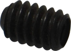 Made in USA - 1/4-20 UNC, 3/8" Length Under Head, Cup Point Set Screw - Grade 8 Alloy Steel, 1/8" Key - Industrial Tool & Supply