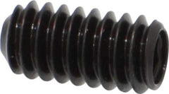Made in USA - 1/4-20 UNC, 1/2" Length Under Head, Cup Point Set Screw - Grade 8 Alloy Steel, 1/8" Key - Industrial Tool & Supply