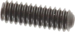 Made in USA - 1/4-20 UNC, 3/4" Length Under Head, Cup Point Set Screw - Grade 8 Alloy Steel, 1/8" Key - Industrial Tool & Supply