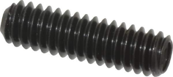 Made in USA - 1/4-20 UNC, 7/8" Length Under Head, Cup Point Set Screw - Grade 8 Alloy Steel, 1/8" Key - Industrial Tool & Supply