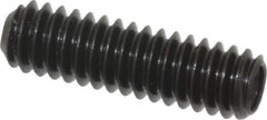 Made in USA - 1/4-20 UNC, 7/8" Length Under Head, Cup Point Set Screw - Grade 8 Alloy Steel, 1/8" Key - Industrial Tool & Supply