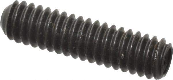 Made in USA - 1/4-20 UNC, 1" Length Under Head, Cup Point Set Screw - Grade 8 Alloy Steel, 1/8" Key - Industrial Tool & Supply
