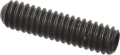 Made in USA - 1/4-20 UNC, 1" Length Under Head, Cup Point Set Screw - Grade 8 Alloy Steel, 1/8" Key - Industrial Tool & Supply