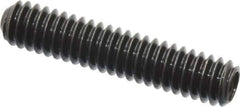 Made in USA - 1/4-20 UNC, 1-1/4" Length Under Head, Cup Point Set Screw - Grade 8 Alloy Steel, 1/8" Key - Industrial Tool & Supply