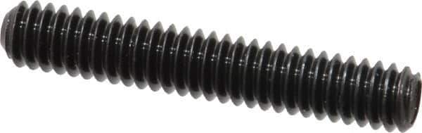 Made in USA - 1/4-20 UNC, 1-1/2" Length Under Head, Cup Point Set Screw - Grade 8 Alloy Steel, 1/8" Key - Industrial Tool & Supply