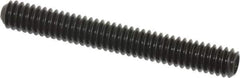 Made in USA - 1/4-20 UNC, 2" Length Under Head, Cup Point Set Screw - Grade 8 Alloy Steel, 1/8" Key - Industrial Tool & Supply