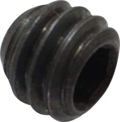 Made in USA - 5/16-18 UNC, 1/4" Length Under Head, Cup Point Set Screw - Grade 8 Alloy Steel, 5/32" Key - Industrial Tool & Supply