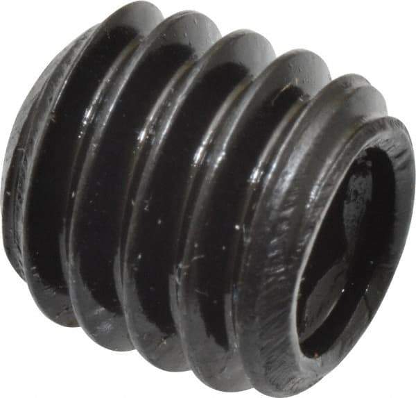 Made in USA - 5/16-18 UNC, 5/16" Length Under Head, Cup Point Set Screw - Grade 8 Alloy Steel, 5/32" Key - Industrial Tool & Supply