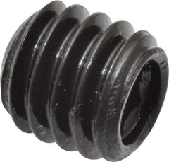 Made in USA - 5/16-18 UNC, 5/16" Length Under Head, Cup Point Set Screw - Grade 8 Alloy Steel, 5/32" Key - Industrial Tool & Supply