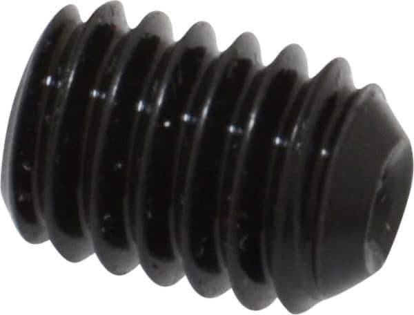Made in USA - 5/16-18 UNC, 7/16" Length Under Head, Cup Point Set Screw - Grade 8 Alloy Steel, 5/32" Key - Industrial Tool & Supply