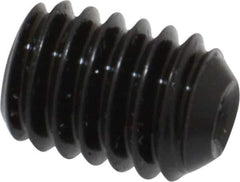 Made in USA - 5/16-18 UNC, 7/16" Length Under Head, Cup Point Set Screw - Grade 8 Alloy Steel, 5/32" Key - Industrial Tool & Supply