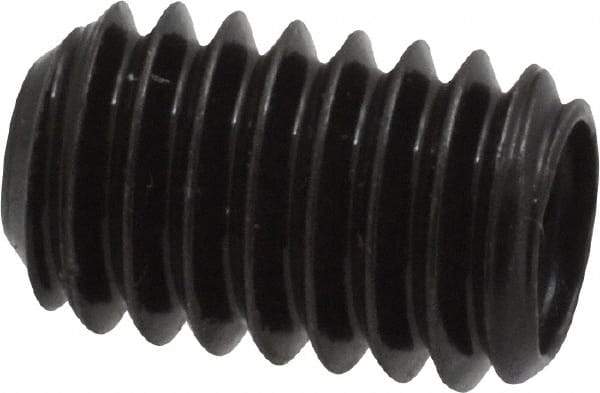 Made in USA - 5/16-18 UNC, 1/2" Length Under Head, Cup Point Set Screw - Grade 8 Alloy Steel, 5/32" Key - Industrial Tool & Supply