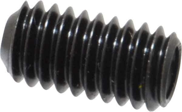 Made in USA - 5/16-18 UNC, 5/8" Length Under Head, Cup Point Set Screw - Grade 8 Alloy Steel, 5/32" Key - Industrial Tool & Supply