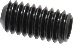 Made in USA - 5/16-18 UNC, 5/8" Length Under Head, Cup Point Set Screw - Grade 8 Alloy Steel, 5/32" Key - Industrial Tool & Supply